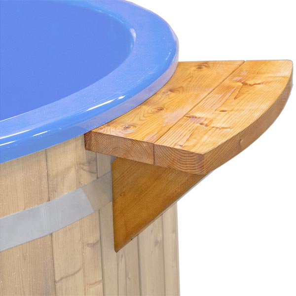 ColdForge Wooden Shelf — 2 Person Fiberglass Tub